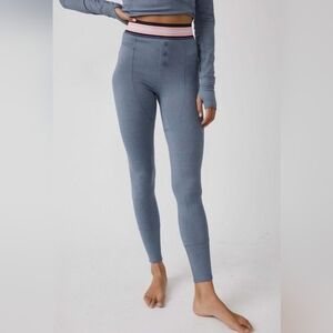 Free People Movement Fireside Base Layer Leggings In Blueberry Color, Size XS